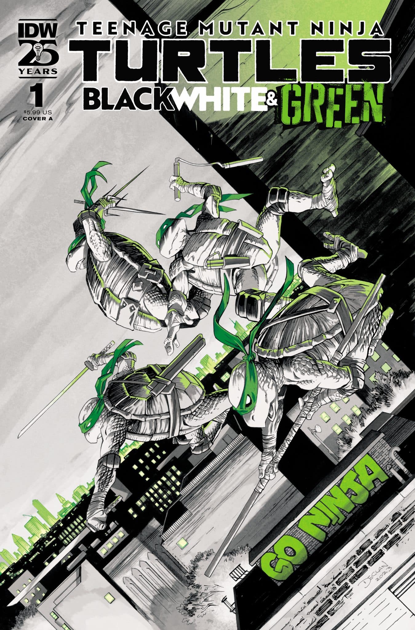Teenage Mutant Ninja Turtles: Black White & Green #1