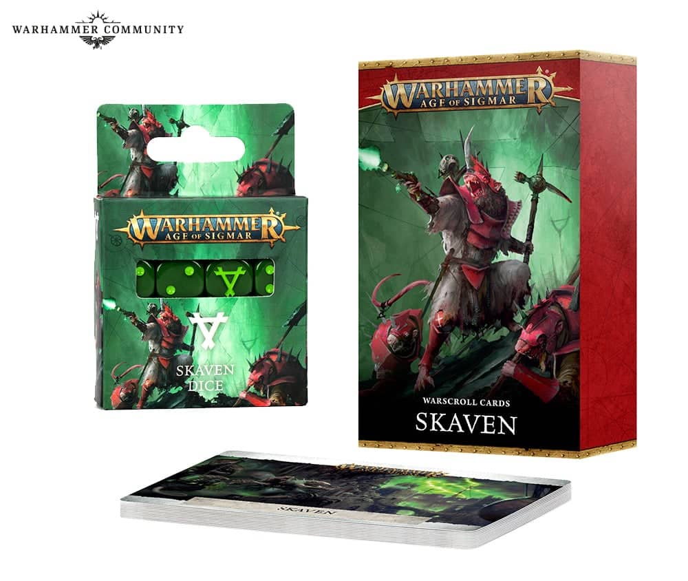 Skaven Warscroll Cards and Dice