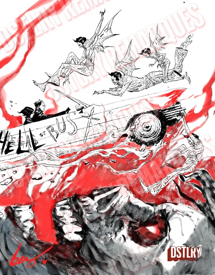 The Big Burn #1 Digital Remarque by Becky Cloonan, Sold for $75
