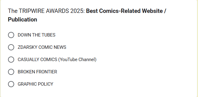 2025 Tripwire Awards nomination